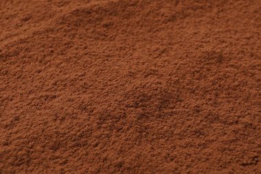 Arkaplan olarak Aromatik kakao tozu, yakın plan görünümü