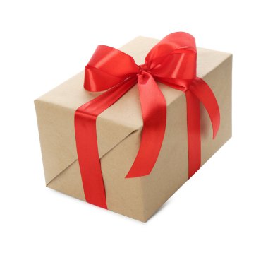 Beyaz tenli güzel bir hediye kutusu.