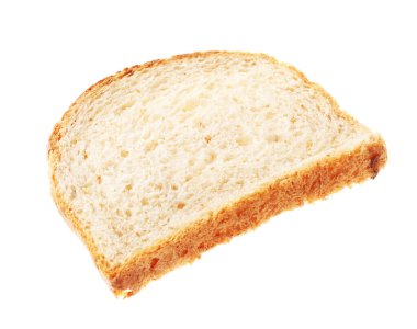 Tost dilim ekmek izole üzerinde beyaz
