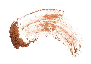 Doğal kakao tozu beyaza izole edilmiş.