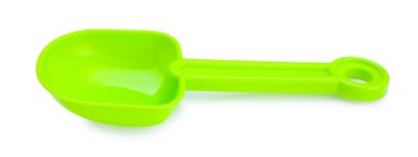 Plastik kürek beyaza izole edilmiş. Çocukların plaj oyuncağı.