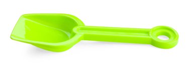Plastik kürek beyaza izole edilmiş. Çocukların plaj oyuncağı.