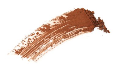 Doğal kakao tozu beyaza izole edilmiş.