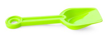 Plastik kürek beyaza izole edilmiş. Çocukların plaj oyuncağı.