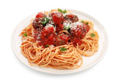 Köfteli ve peynirli leziz makarna.