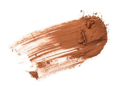 Doğal kakao tozu beyaza izole edilmiş.