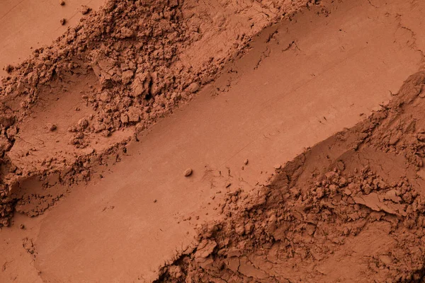 Arkaplan olarak kakao tozu yığını, üst görünüm