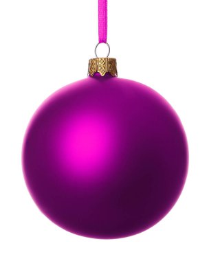 Parlak Noel balosu beyazda izole edilmiş. Şenlik süsü