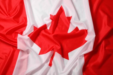 Arka plan olarak Kanada bayrağı, üst görünüm
