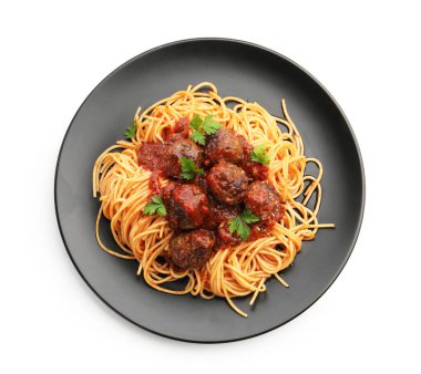 Köfteli ve maydanozlu lezzetli makarna.