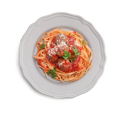 Köfteli ve peynirli leziz makarna.