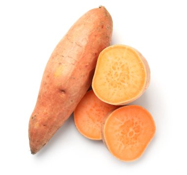 Patatesleri beyaza izole et ve kes.