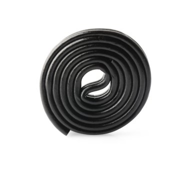 Bir doğal meyan kökü şekeri beyaza izole edilmiş.