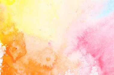 Kağıt üzerinde parlak suluboya resim, üst görünüm