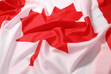 Arkaplan olarak Kanada bayrağı, yakın plan görünümü