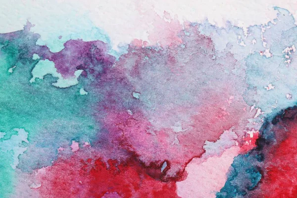 Beyaz kağıt üzerinde parlak suluboya resim, üst görünüm