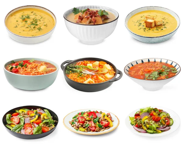 Beyaza izole edilmiş mercimek tabakları.