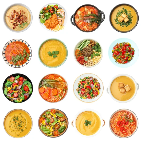 Beyaza izole edilmiş mercimek tabakları.