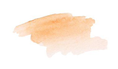 Turuncu suluboya fırça darbesi, beyaz, üst manzara