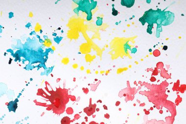 Tuval üzerinde soyut suluboya resim, üst görünüm