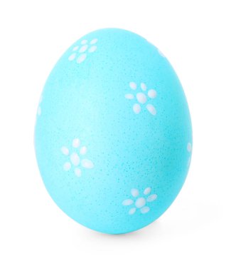 One painted Easter egg isolated on white