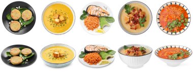 Beyaza izole edilmiş mercimek tabakları.