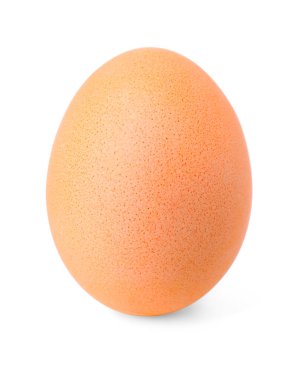 Mutlu Paskalyalar. Beyaz üzerine izole edilmiş turuncu yumurta.