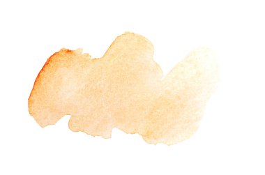 Turuncu suluboya fırça darbesi, beyaz, üst manzara