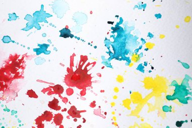 Tuval üzerinde soyut suluboya resim, üst görünüm