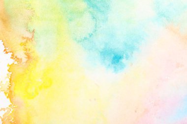 Kağıt üzerinde parlak suluboya resim, üst görünüm