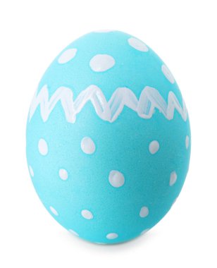 One painted Easter egg isolated on white