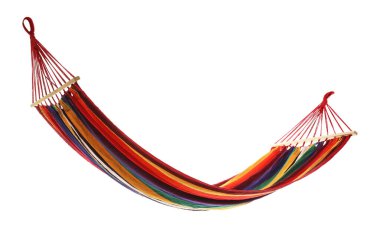 Boş, rahat, parlak hamak beyazda izole.