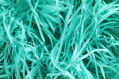 Arkaplan olarak turkuaz kağıt doldurucu, üst görünüm