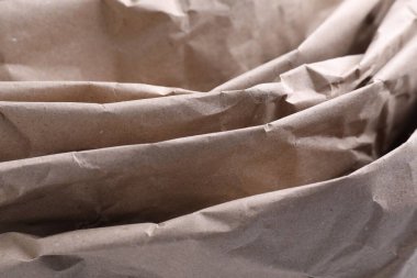 Arka plan olarak Kraft kağıt sayfaları, yakın görünüm