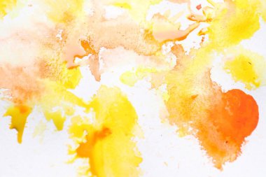 Tuval üzerinde soyut suluboya resim, üst görünüm