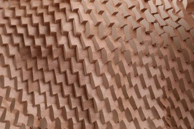 Arkaplan olarak bal peteği kraft kağıdı, yakın plan görünümü