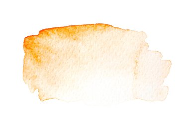 Turuncu suluboya fırça darbesi, beyaz, üst manzara