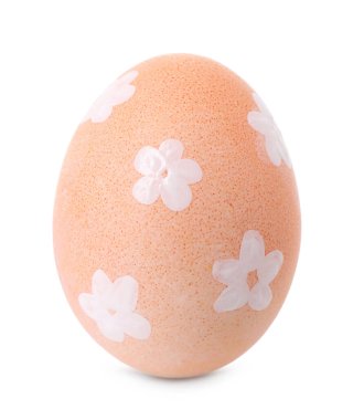 One painted Easter egg isolated on white