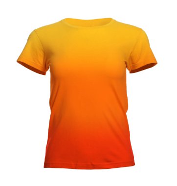 Beyaz arkaplanda gradyan renginde tişört