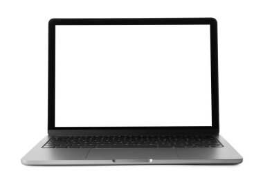 boş bir ekran üzerinde beyaz izole ile modern dizüstü bilgisayar