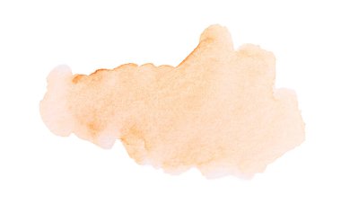 Turuncu suluboya fırça darbesi, beyaz, üst manzara