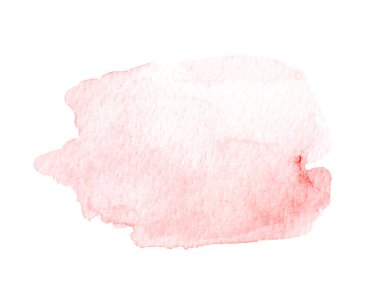 Pembe suluboya fırça darbeleri beyaza izole edilmiş, üst manzara