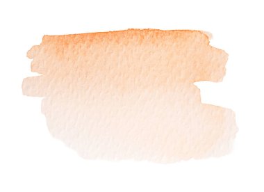 Turuncu suluboya fırça darbesi, beyaz, üst manzara