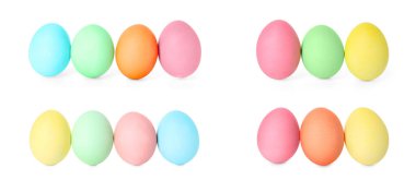 Paskalya kutlaması için boyanmış yumurta koleksiyonu.