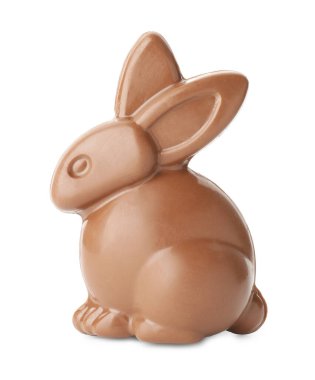 Bir çikolatalı Paskalya tavşanı bembeyaz