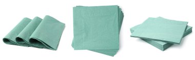 Turkuaz kağıt peçeteler beyaz, set