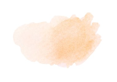 Turuncu suluboya fırça darbesi, beyaz, üst manzara