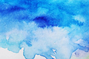 Kağıt üzerinde güzel suluboya resim, üst manzara