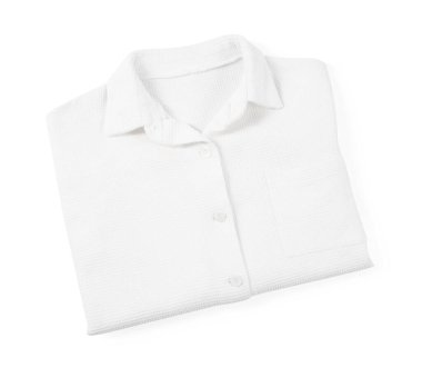 Üst görünümde izole edilmiş şık pijama gömleği