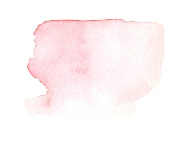 Pembe suluboya fırça darbeleri beyaza izole edilmiş, üst manzara